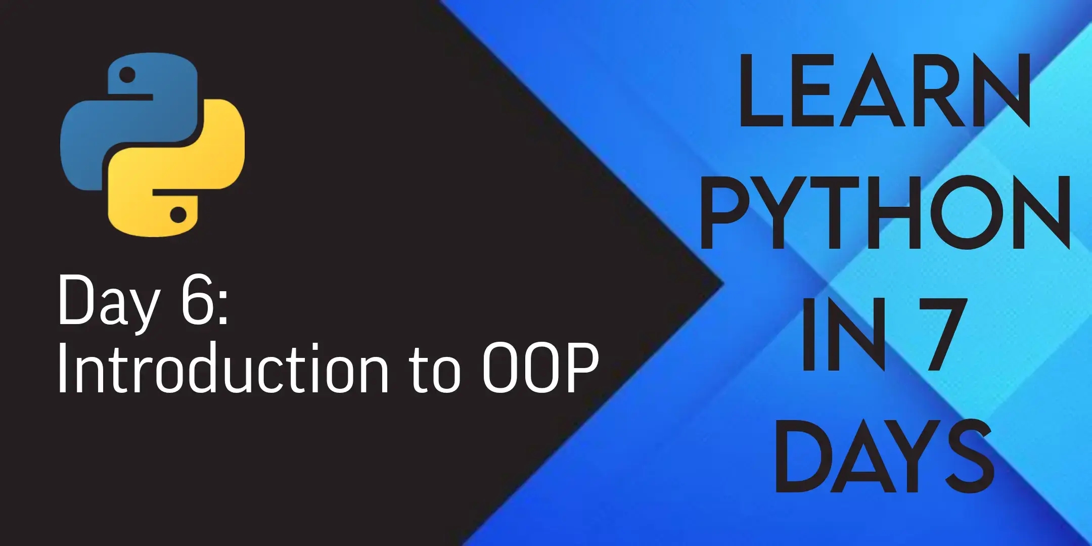 
      Learn Python in 7 days: Day 6 - Introduction to OOP
    